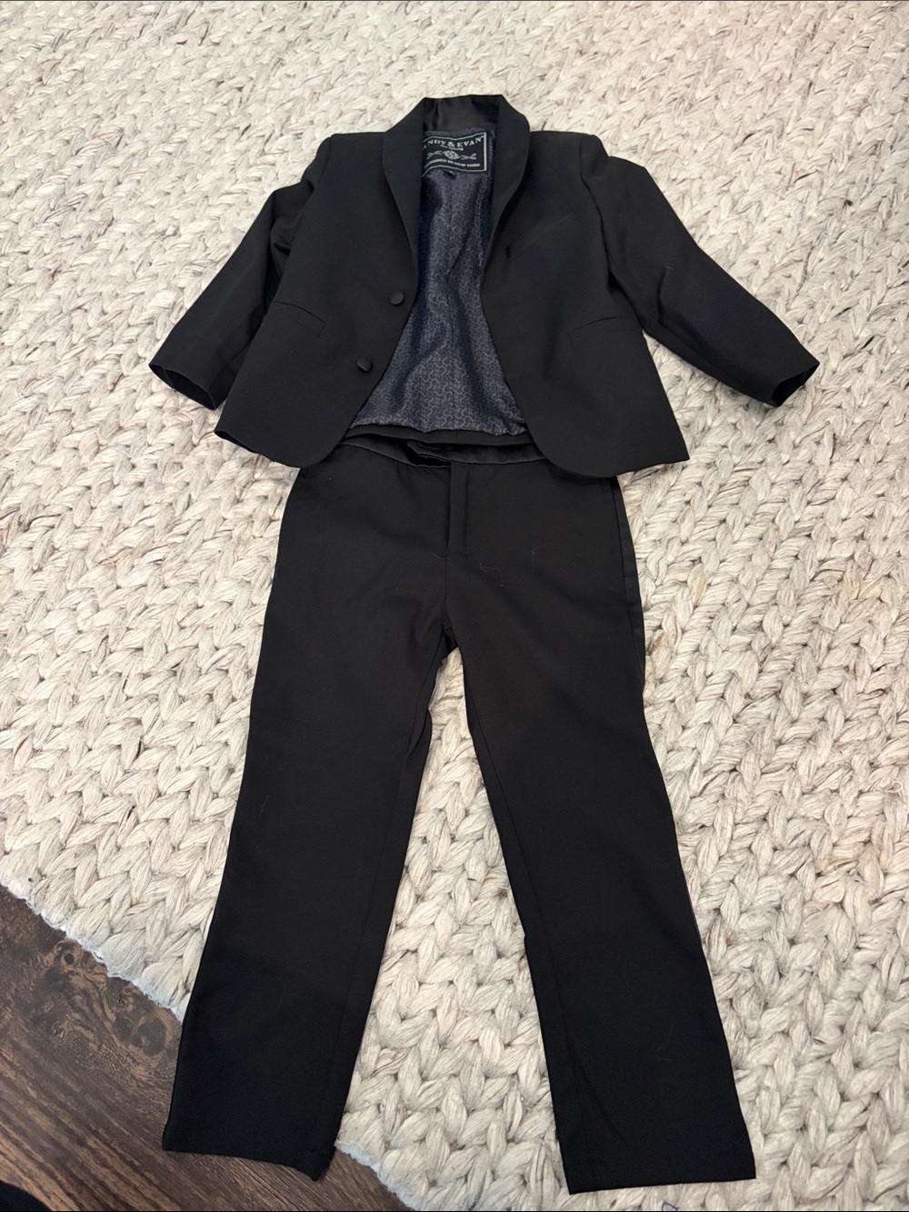 Black Boys' Two-Piece Suit & Blazer